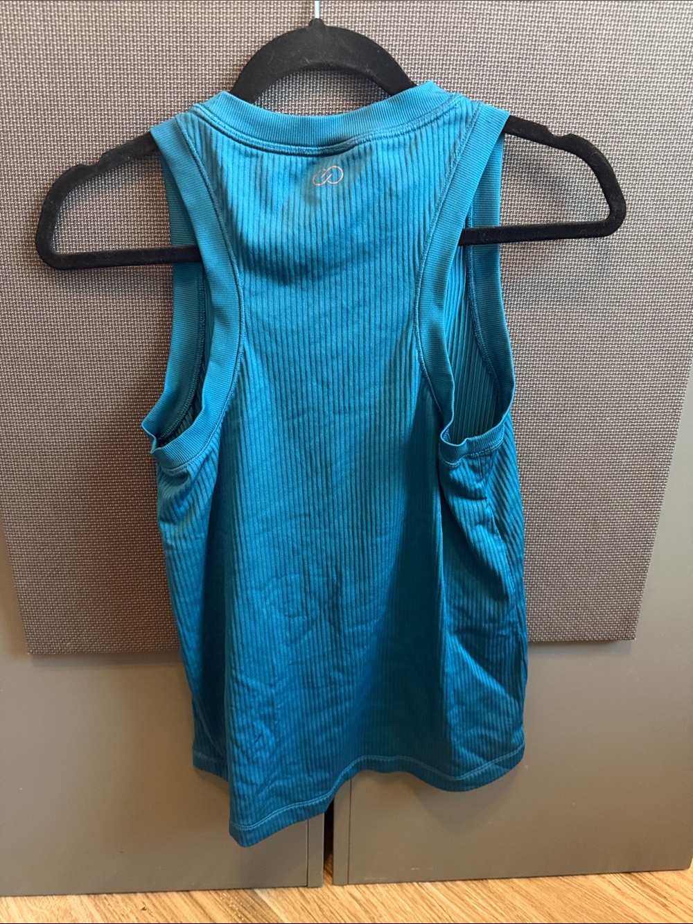 Sleeveless Ribbed Tank Top in Teal - Picture 5 of 5